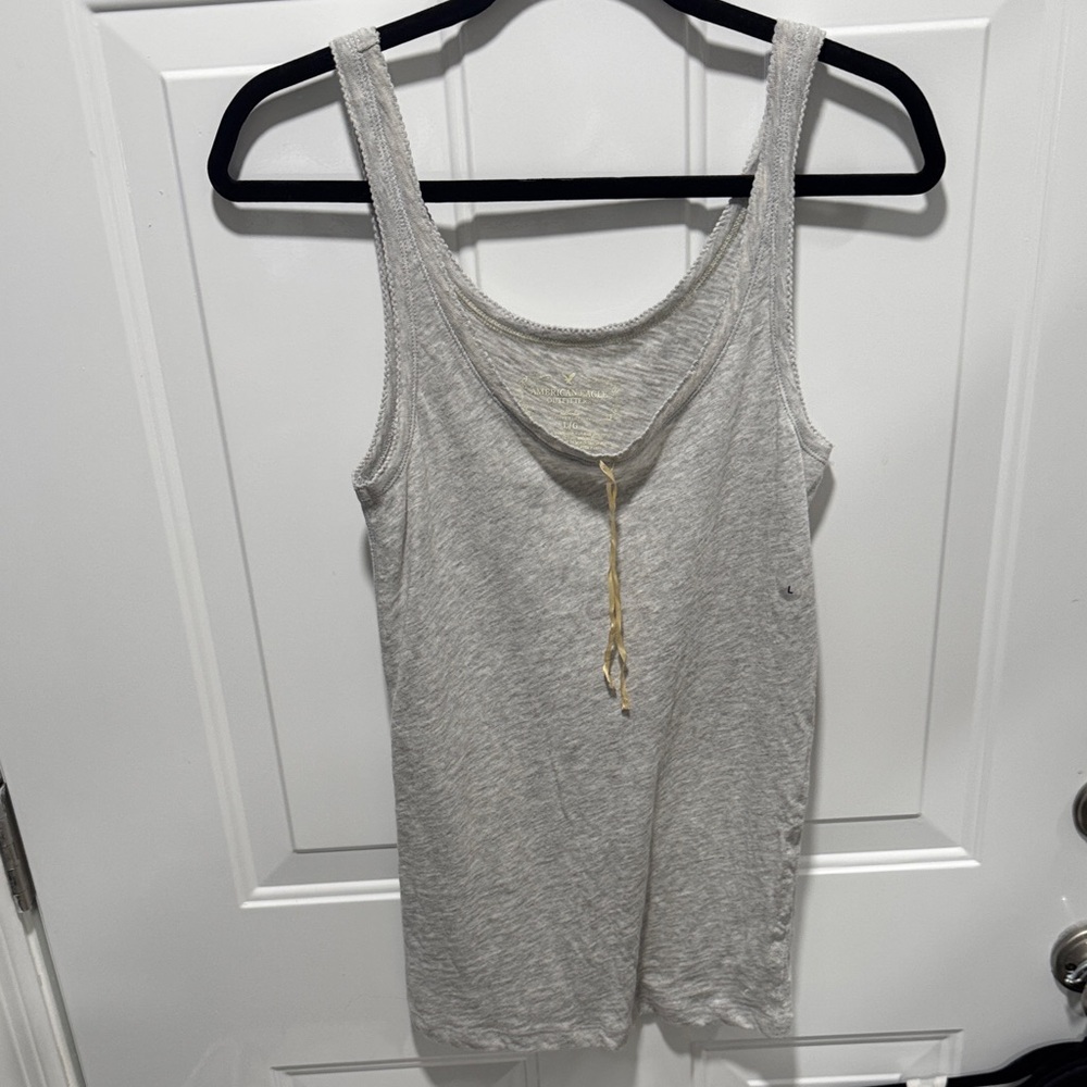 American Eagle Outfitters Light Gray Tank Top